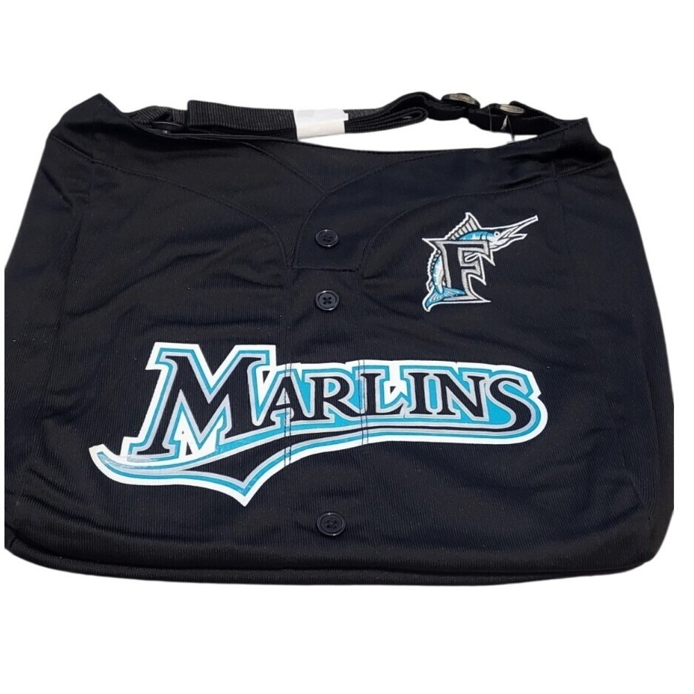Black Miami‎ Marlins Baseball Jersey Convertible Shoulder Bag Purse MLB